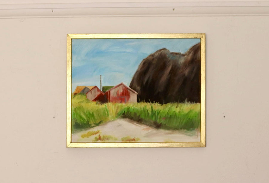 Original Swedish Oil On Canvas Painting "LIGHT IN DARKNESS"