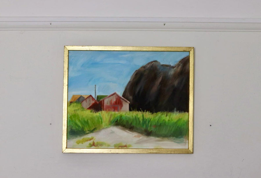 Original Swedish Oil On Canvas Painting "LIGHT IN DARKNESS"