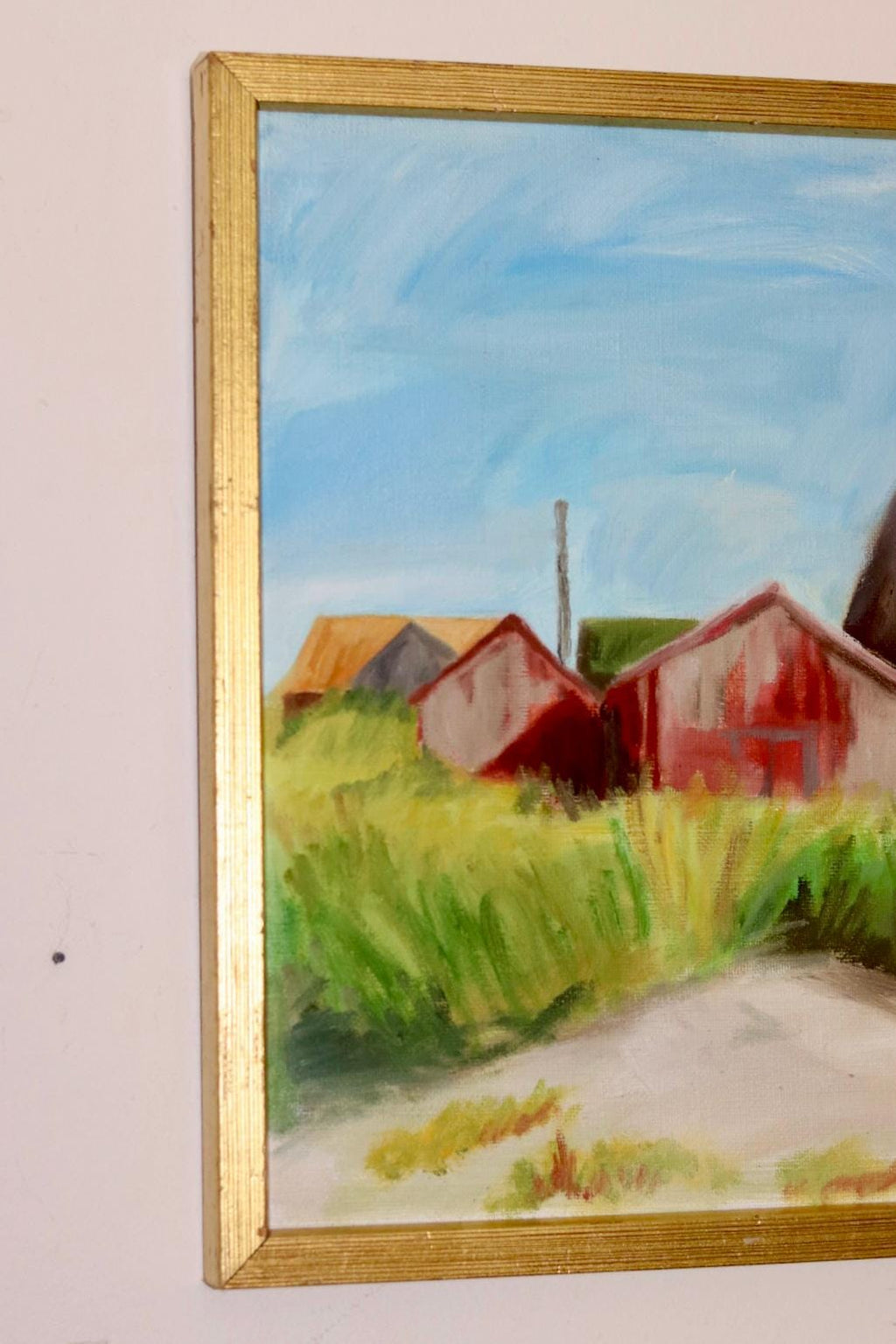 Original Swedish Oil On Canvas Painting "LIGHT IN DARKNESS"