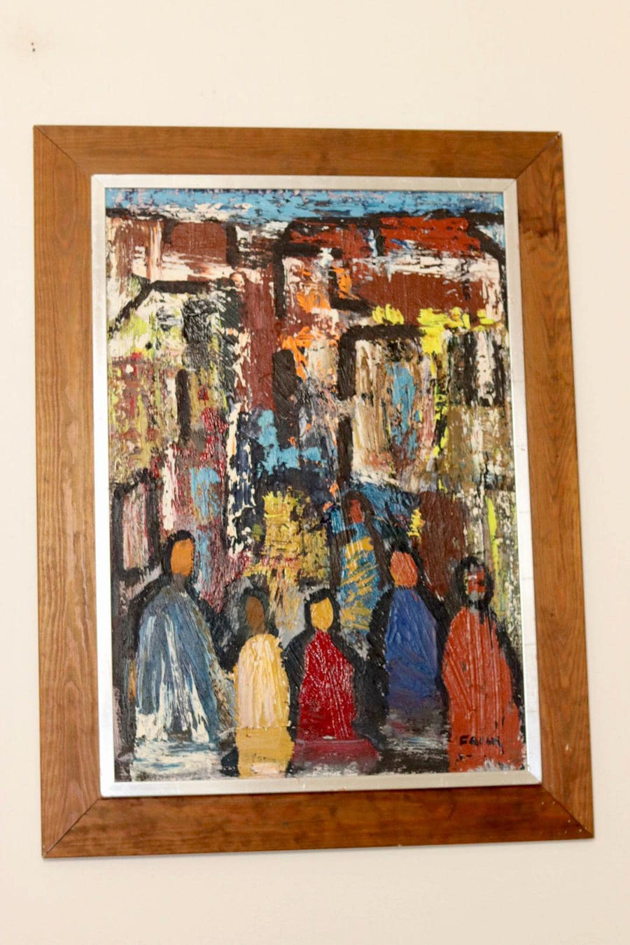 "Six Figures with Red Houses" by GÖSTA FALCK