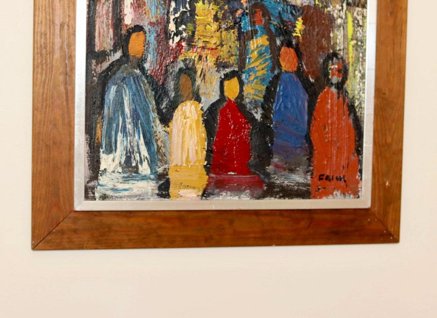 "Six Figures with Red Houses" by GÖSTA FALCK