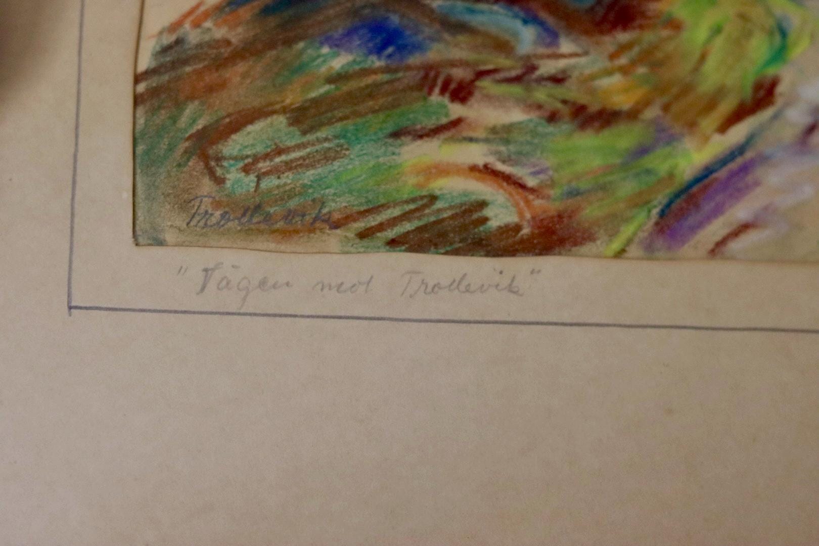 Swedish Watercolour on Paper "Sunset Valley"