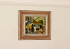 Original Swedish Oil on Panel "French Street Life"