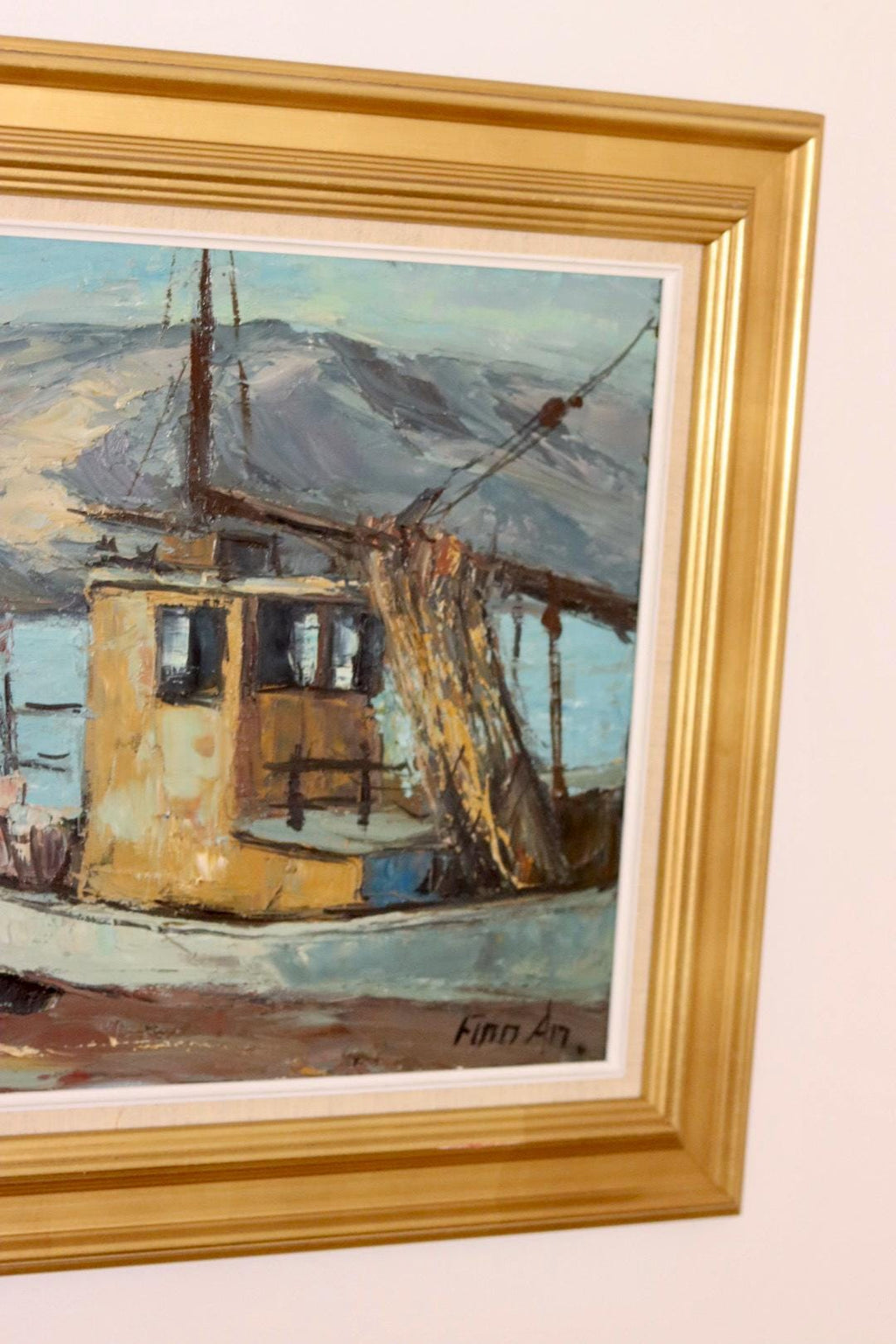 "Harbour Scene with Fishing Boat" by Finn Andersen