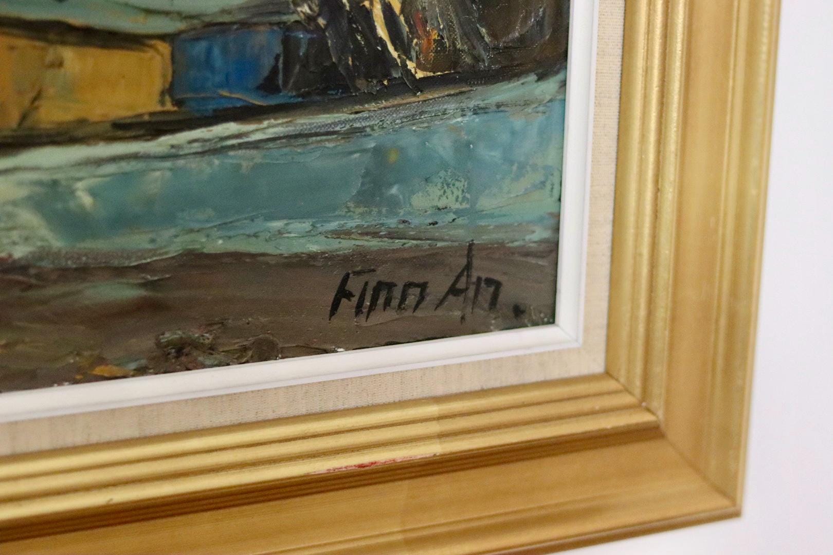 "Harbour Scene with Fishing Boat" by Finn Andersen