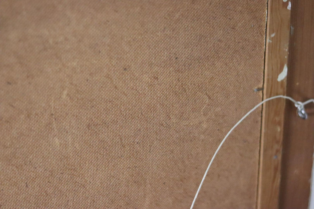 Original Swedish Mid-Century Oil On Panel Painting "Town"