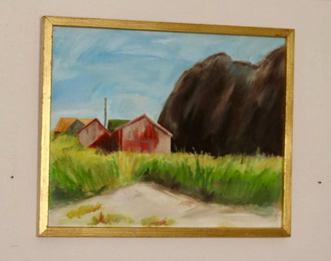Original Swedish Oil On Canvas Painting "LIGHT IN DARKNESS"