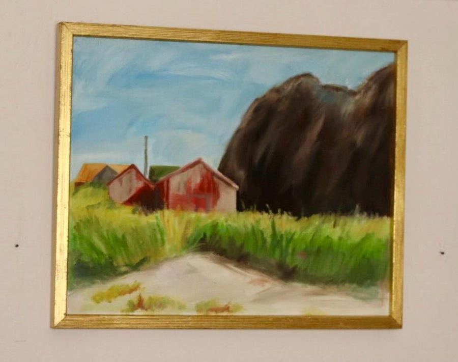 Original Swedish Oil On Canvas Painting "LIGHT IN DARKNESS"
