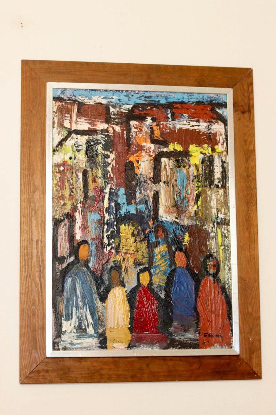 "Six Figures with Red Houses" by GÖSTA FALCK