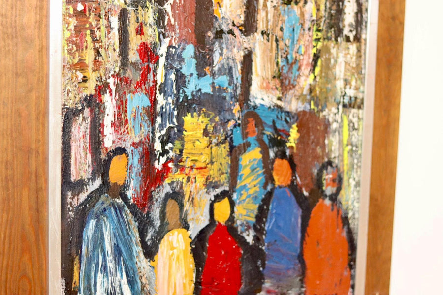 "Six Figures with Red Houses" by GÖSTA FALCK