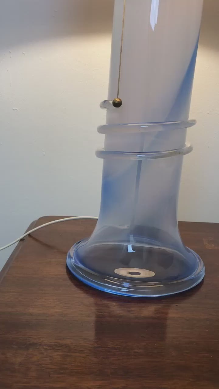 Vintage glass table lamp by Hannelore Dreutler, Studio Åhus, Sweden, 1990's