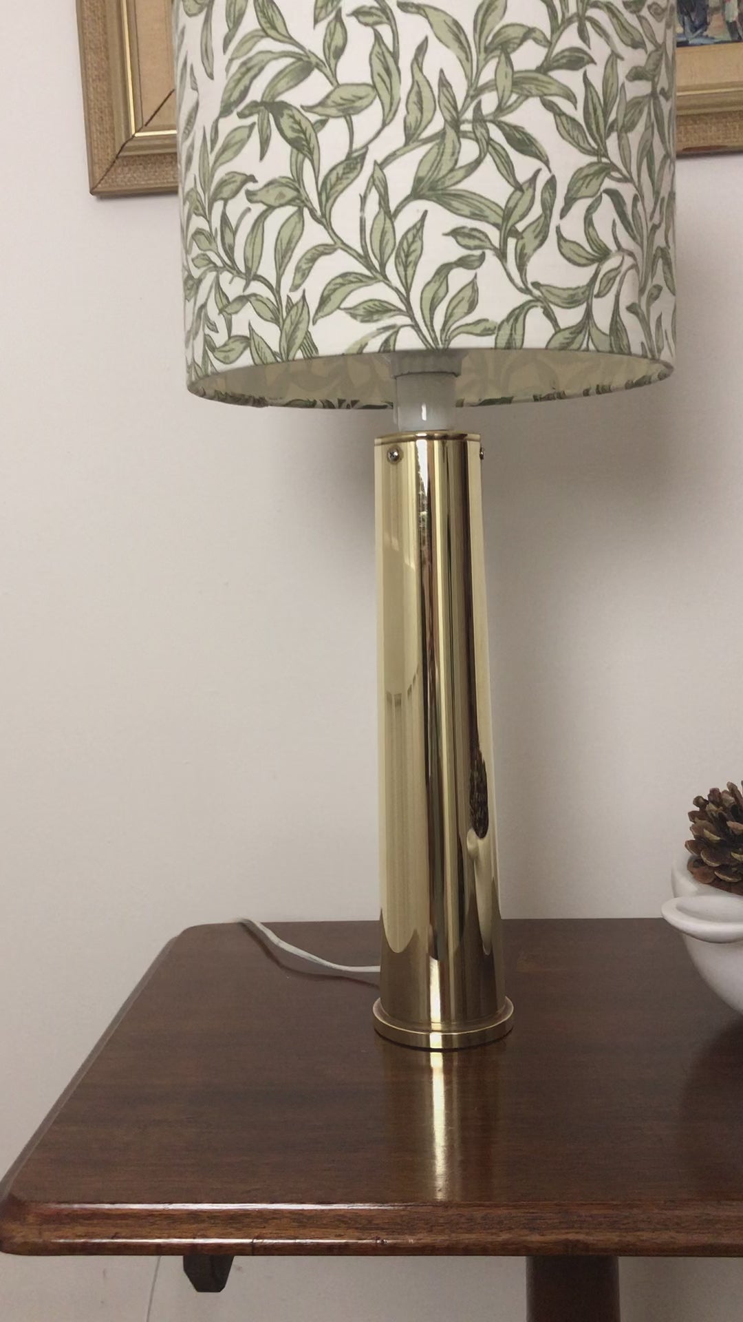 1960's Pair of Large Brass Table Lamps by IKEA