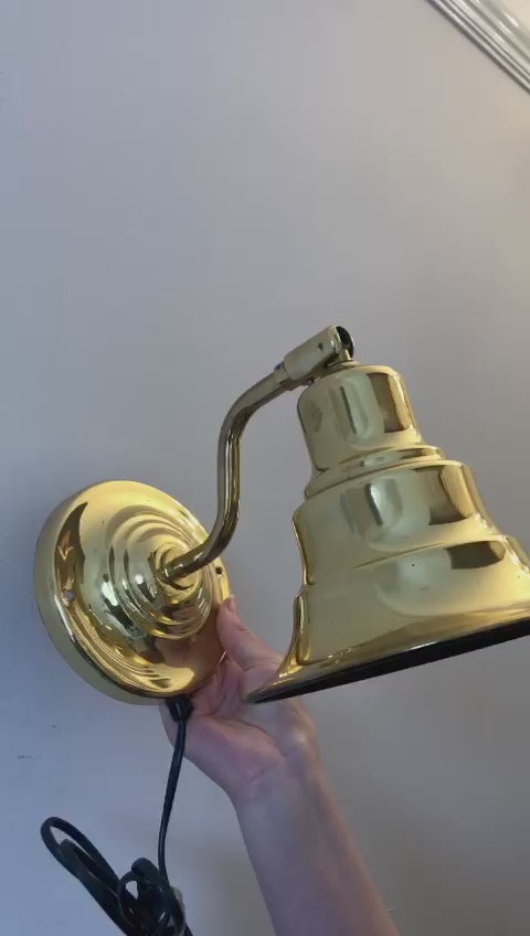 Pair of  Vintage Swedish Brass Wall Lamps by Jan Wickelgren, circa 1960s