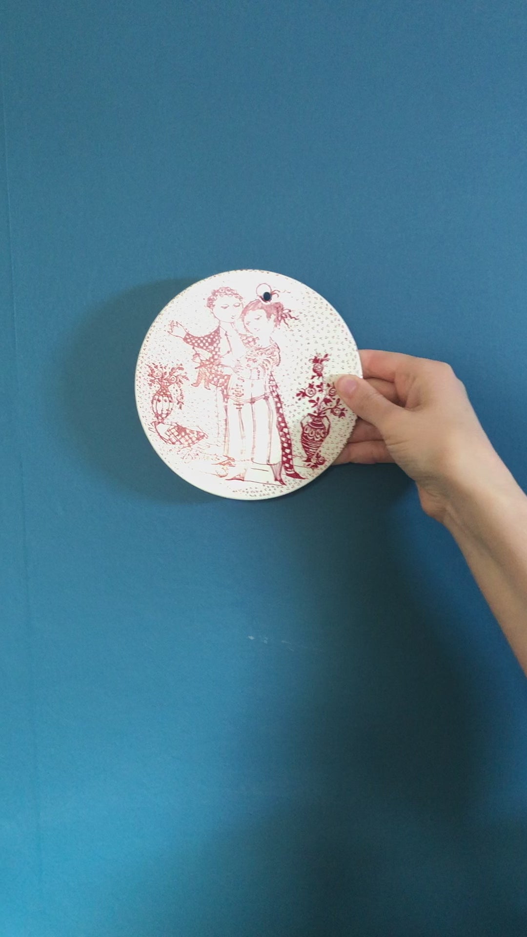 Vintage Danish Ceramic Monthly Wall Plaque by Björn Winblad