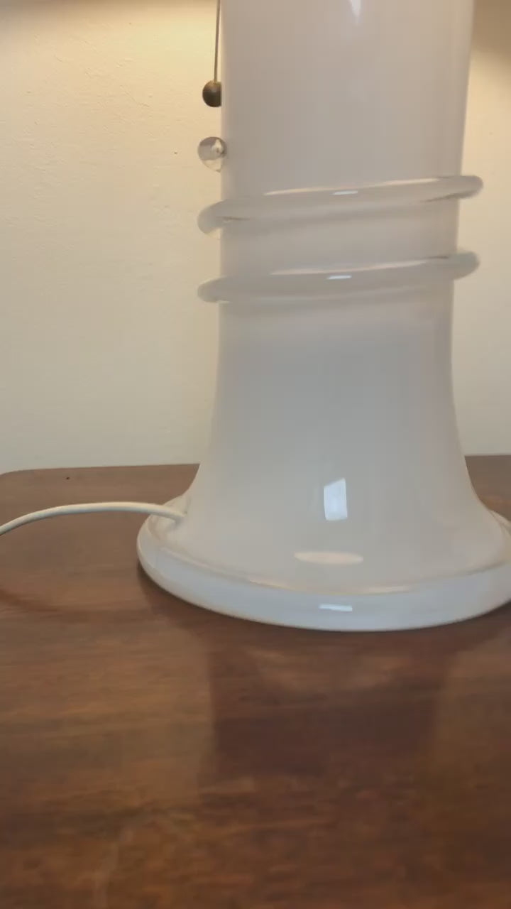 Vintage glass table lamp by Hannelore Dreutler, Studio Åhus, Sweden, 1990's