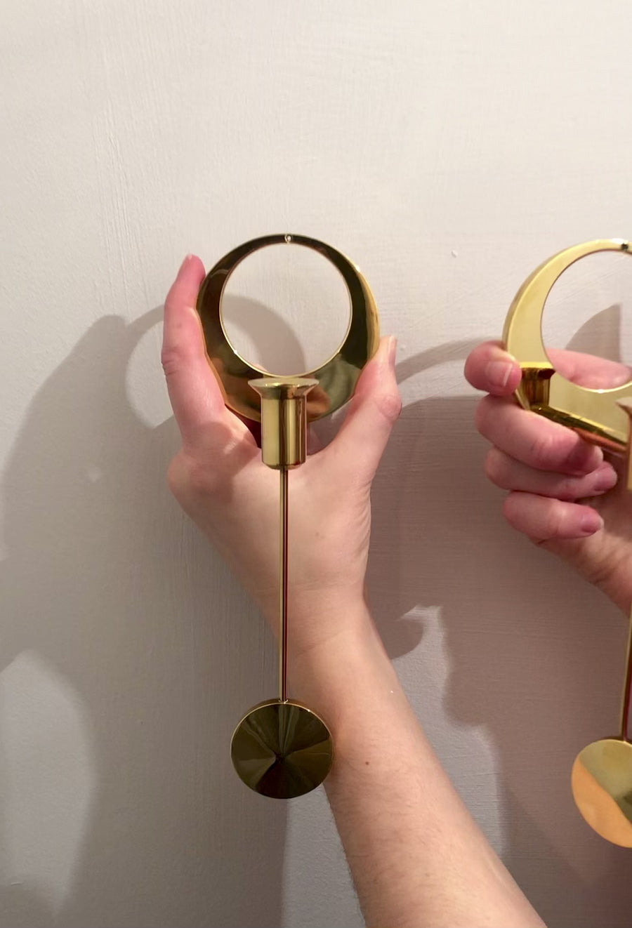 Pair of Brass sconces By Arthur Pe, Kolbäck