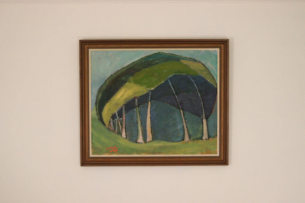Original Swedish Oil on Panel – Trees