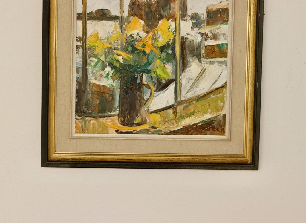 "Yellow Flowers by a Window"  by T. Stenbäck