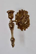 Single Mid Century Swedish Brass Sconce