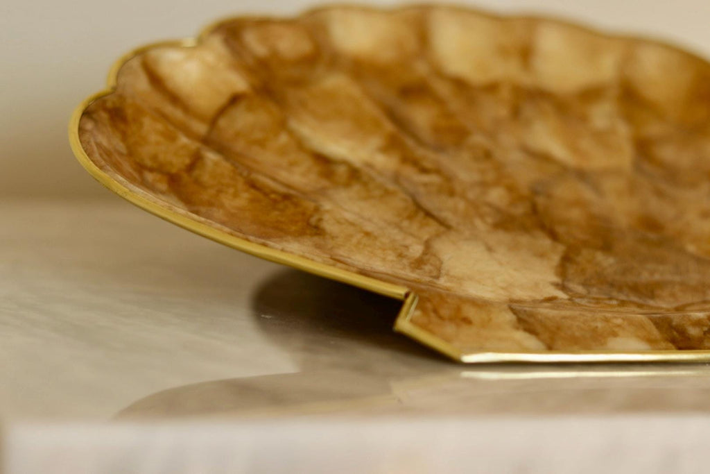Vintage Scallop Capiz Shell Plate