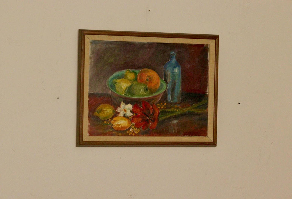 "Still Life, Bottle and Fruit" by Denoran