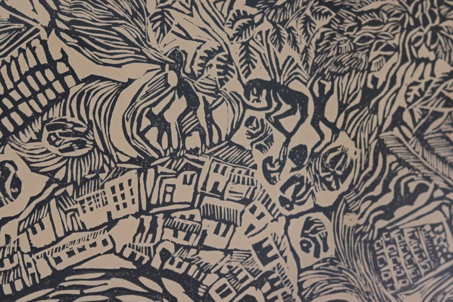 Woodcut by Kerstin Abram Nilsson