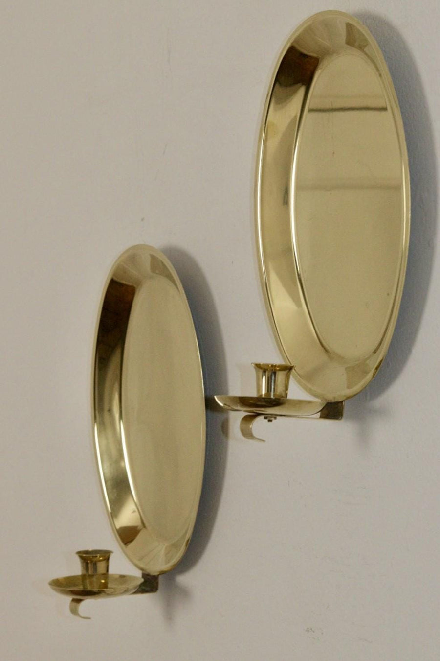Pair Of Mid Century Swedish Brass Sconces