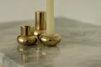 Trio of Mid-Century Swedish Brass Candle Holders