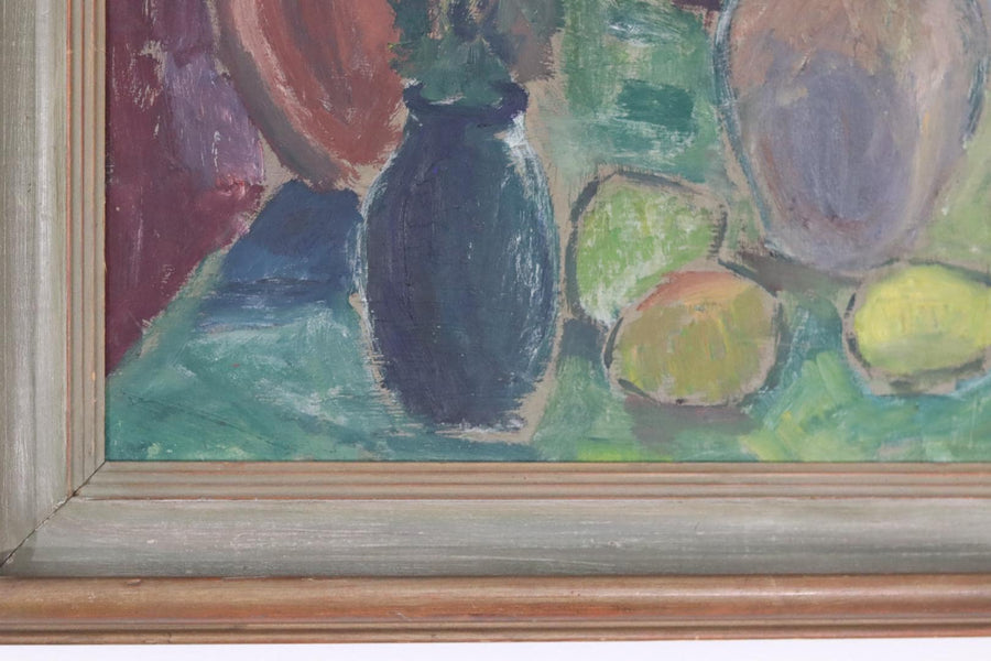 “Still Life: Vases and Fruit” by T.S.