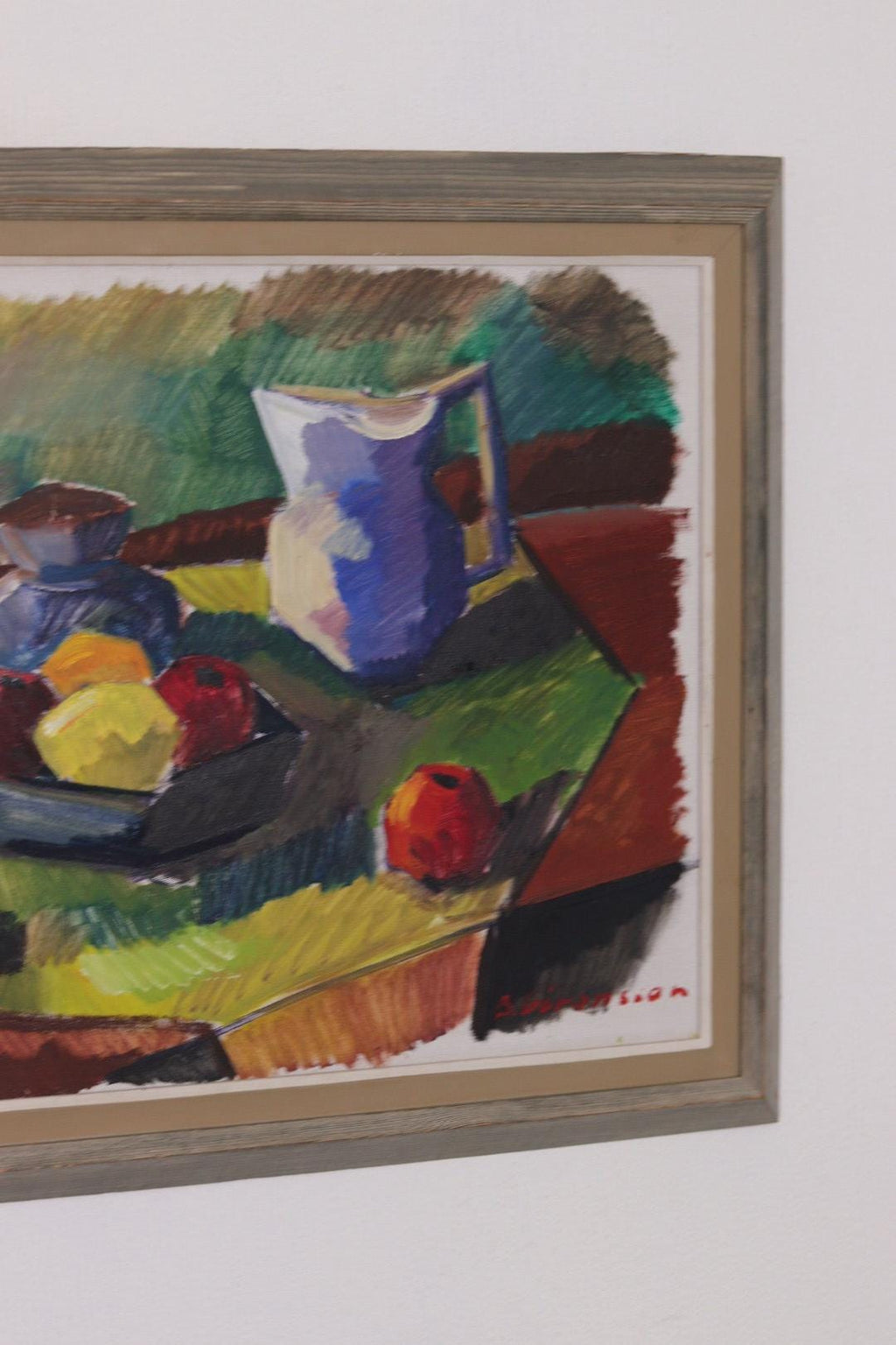 “Kubisk Jug and Fruit” by Bror Göransson