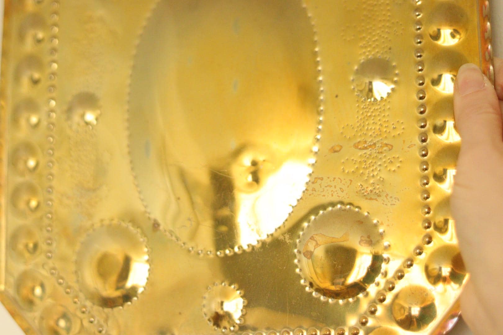 SINGLE Mid Century Swedish Brass Sconce for two candles