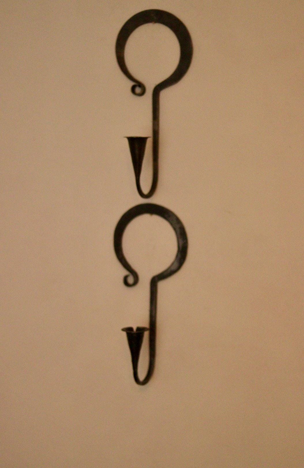 Pair of Wrought Iron Mid-Century Swedish Sconces  by Akta