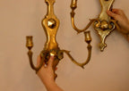 Pair of Antique  Brass Sconces