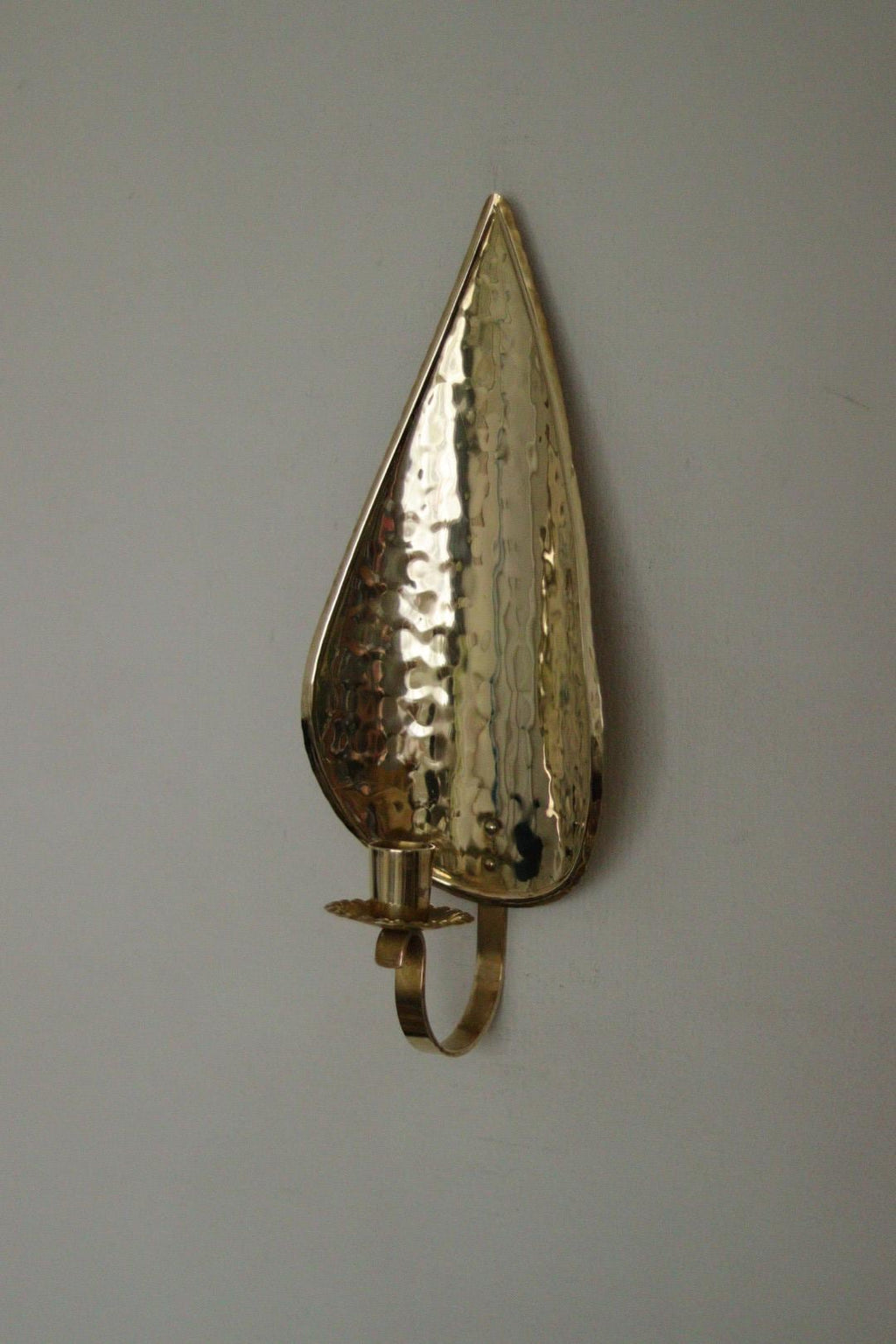 SINGLE Mid Century Swedish Brass Sconce