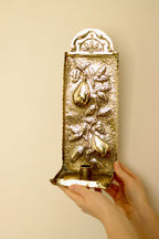 Vintage European Brass Sconce in Pear Motif