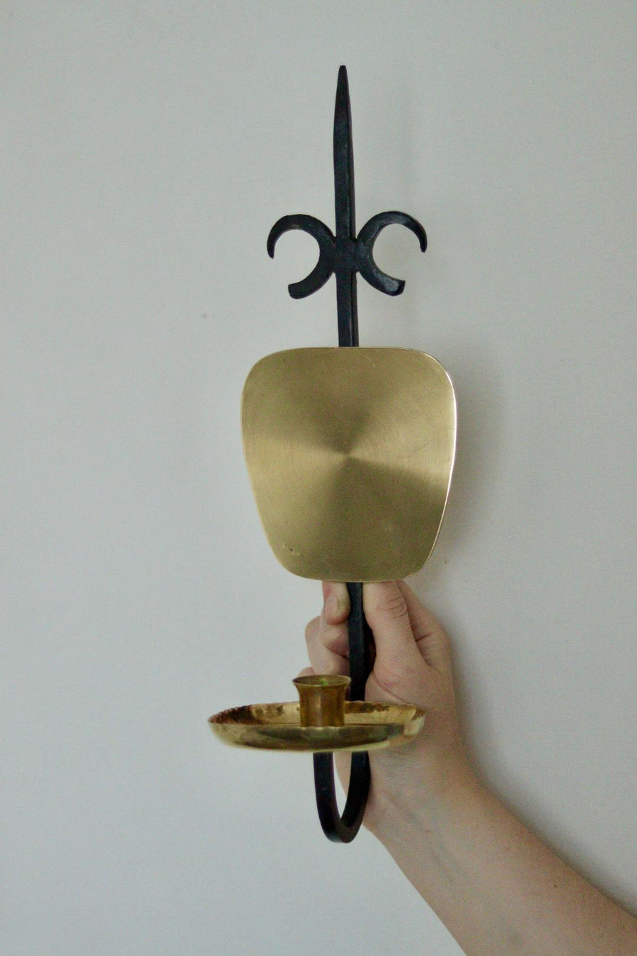 Pair of Mid Century Swedish Metal Sconces