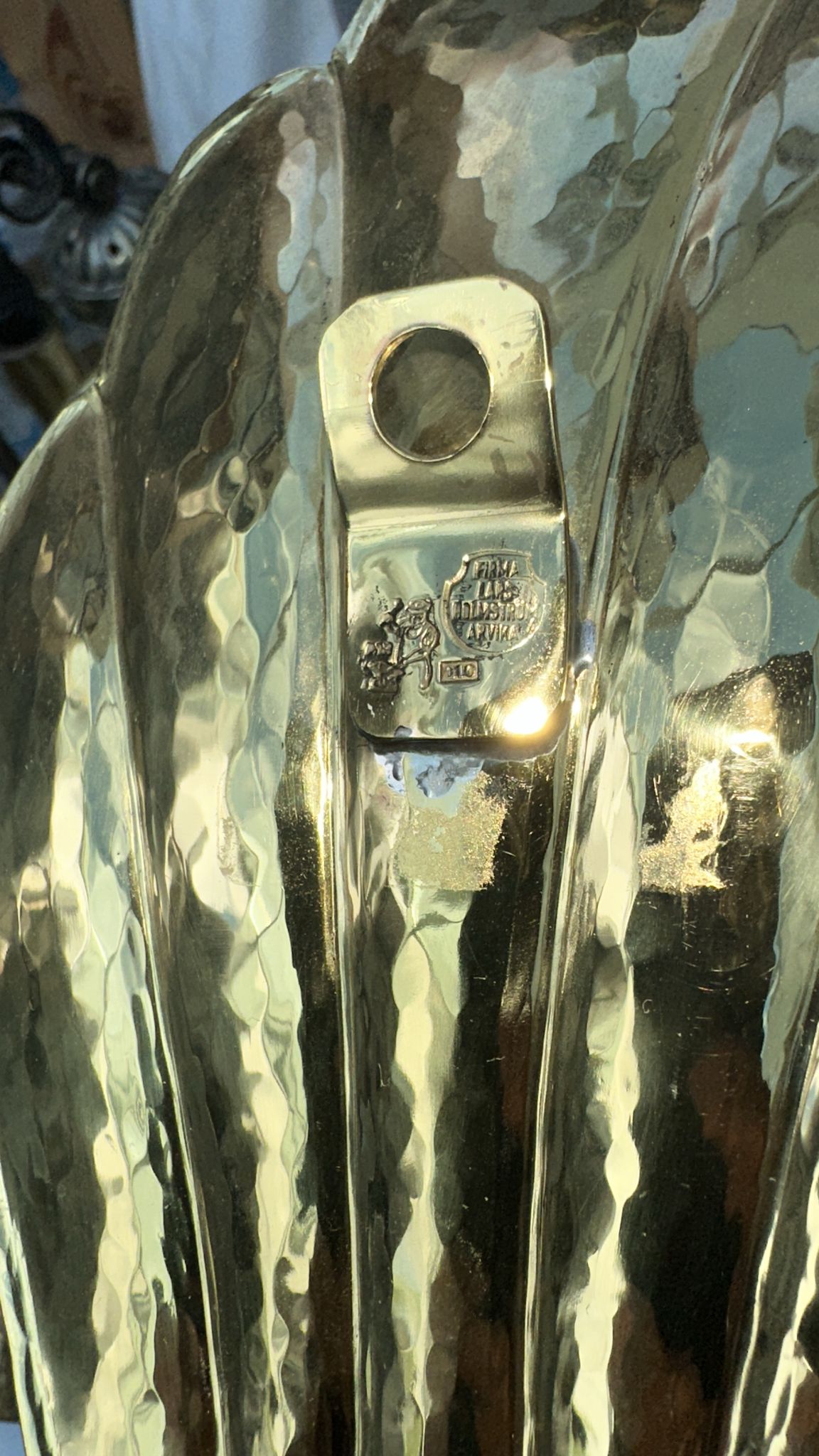 Pair of Vintage Swedish Brass Sconces by Arvika