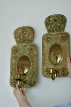 Pair of Mid Century Swedish Brass Sconces