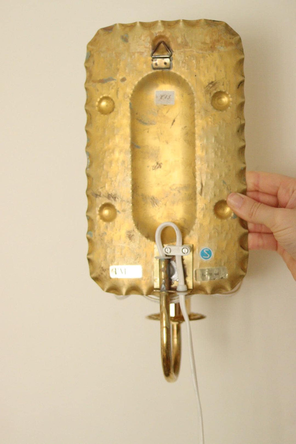 Pair of Swedish Mid Century Brass Sconces