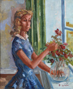 “Woman with Flowers” by Bendt Lauritzen