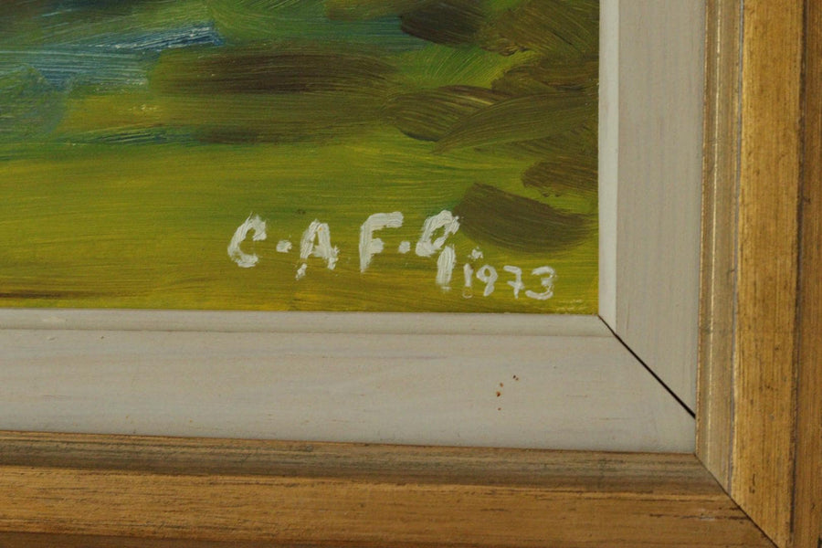 "Soluppgång i Parklandskap by Gustaf Forsberg