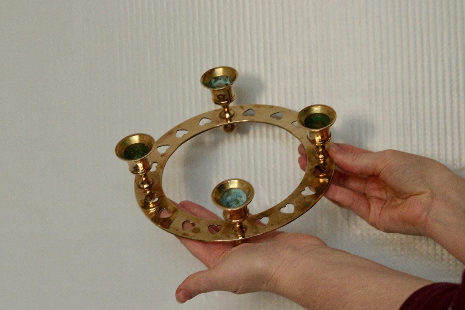 Mid-Century Swedish Brass Candelabra
