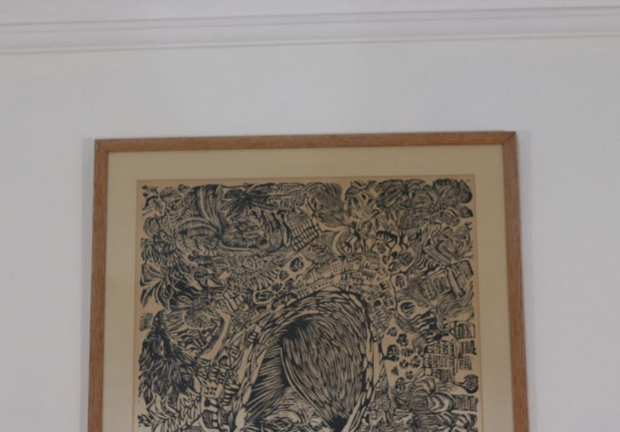 Woodcut by Kerstin Abram Nilsson