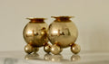 Pair of Mid-Century Swedish Brass Candle Holders
