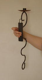 Pair of Mid-Century-Swedish Sconces with Black Coating