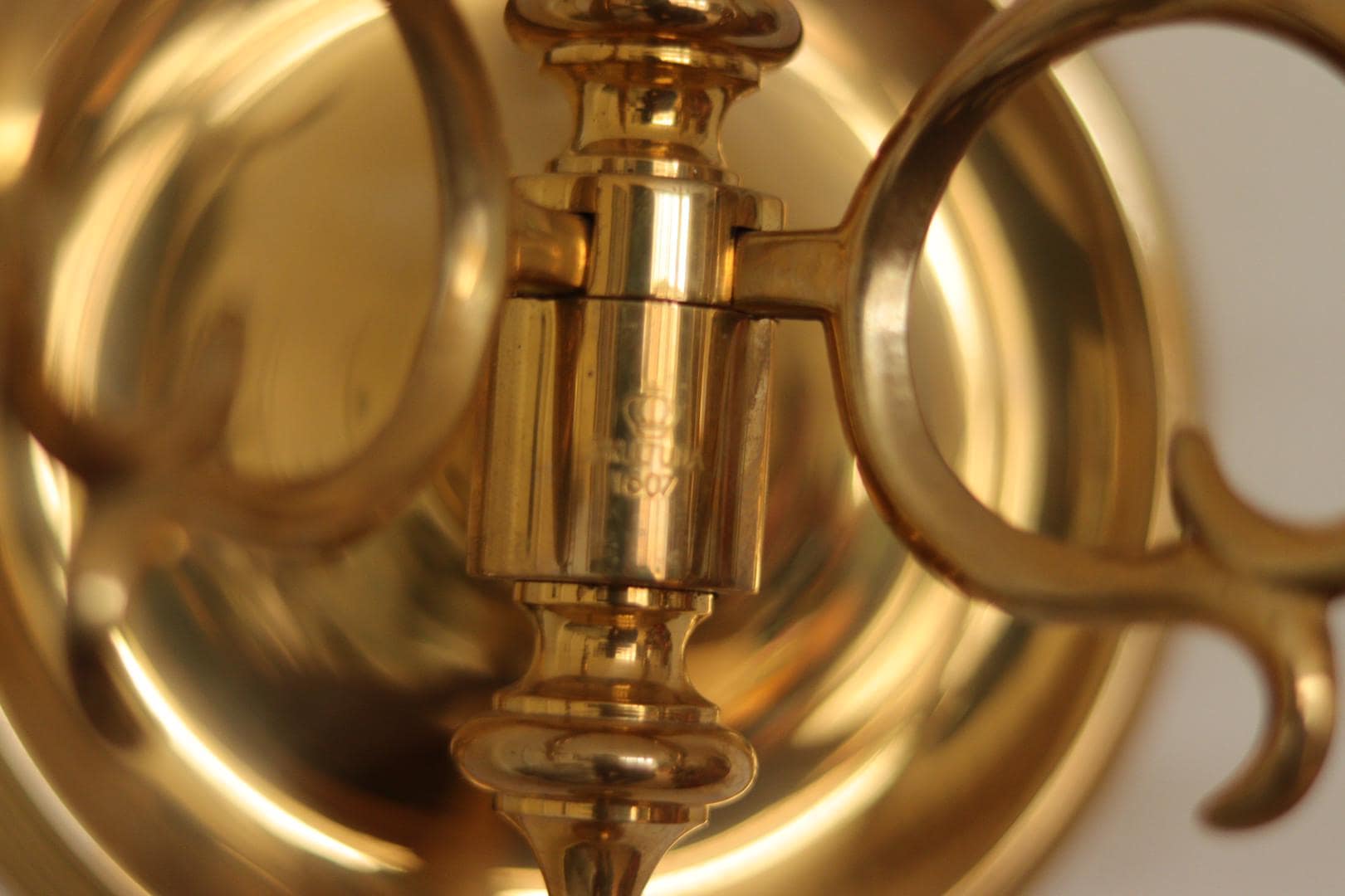 SINGLE Mid Century Swedish Brass Sconce by Skultuna