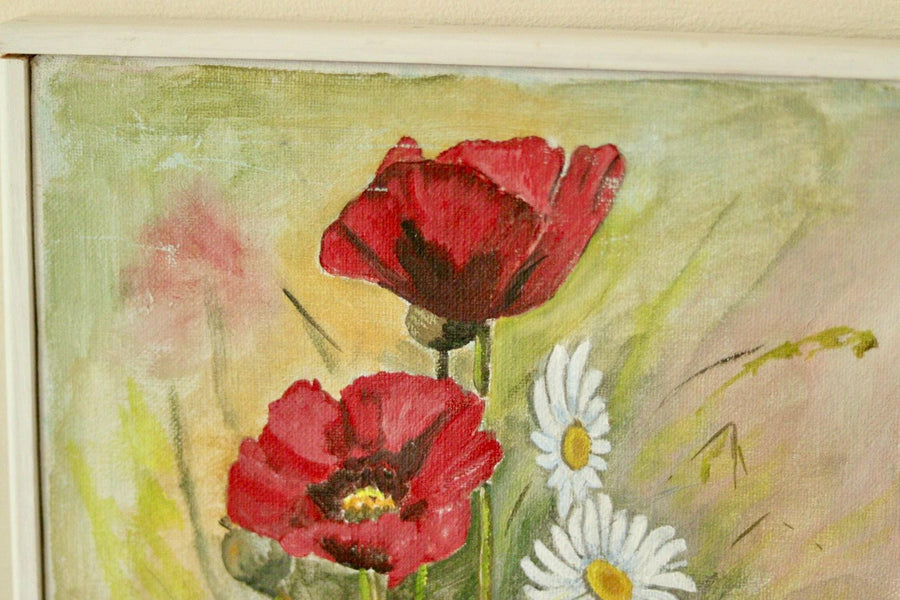 Mid-20th Century Still Life Oil on Canvas – Floral Painting