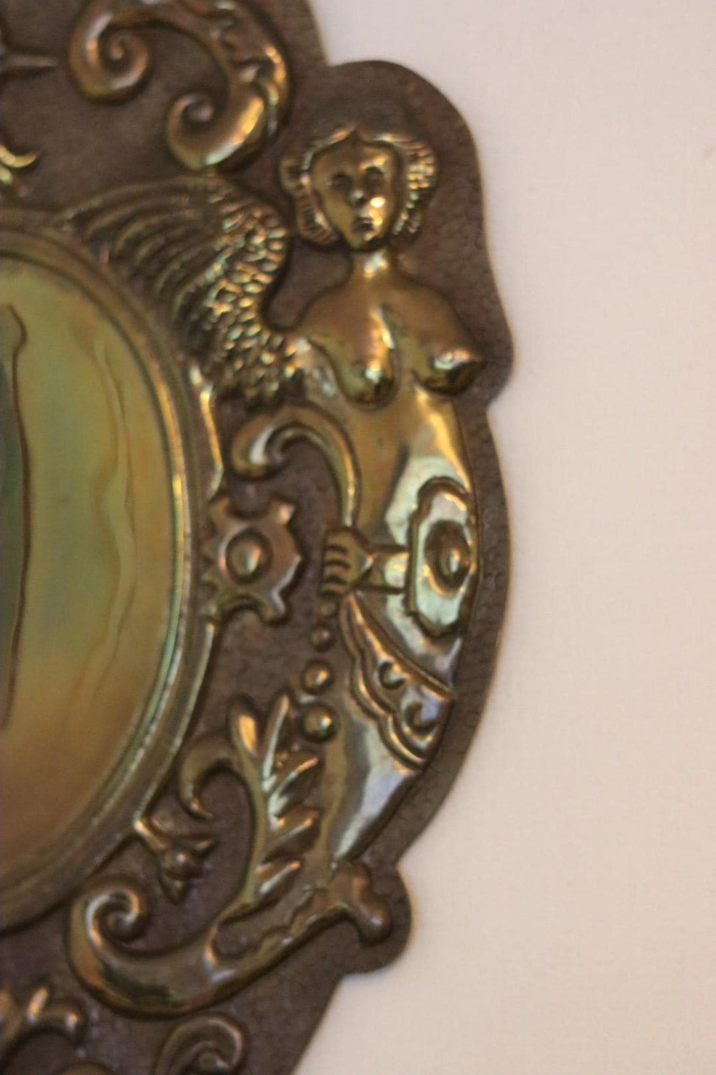 SINGLE Large Mid Century Swedish Brass Sconce