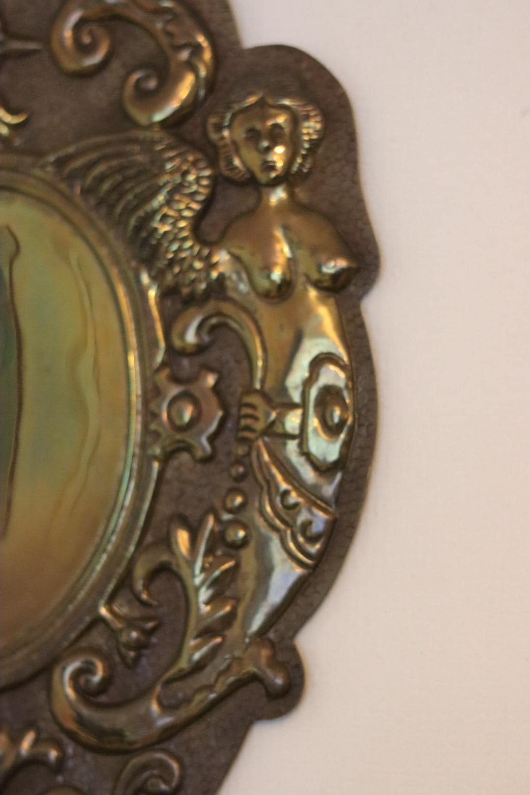 SINGLE Large Mid Century Swedish Brass Sconce