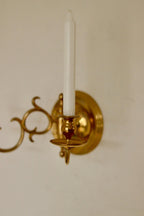 SINGLE Mid Century Swedish Brass Sconce by Skultuna